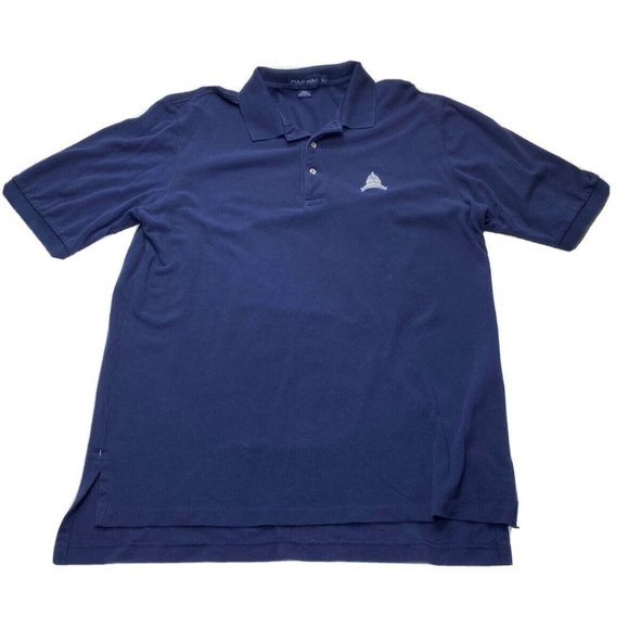 Congressional Polo Sport Men's XL Blue 100% Cotton Golf Shirt - Picture 1 of 6